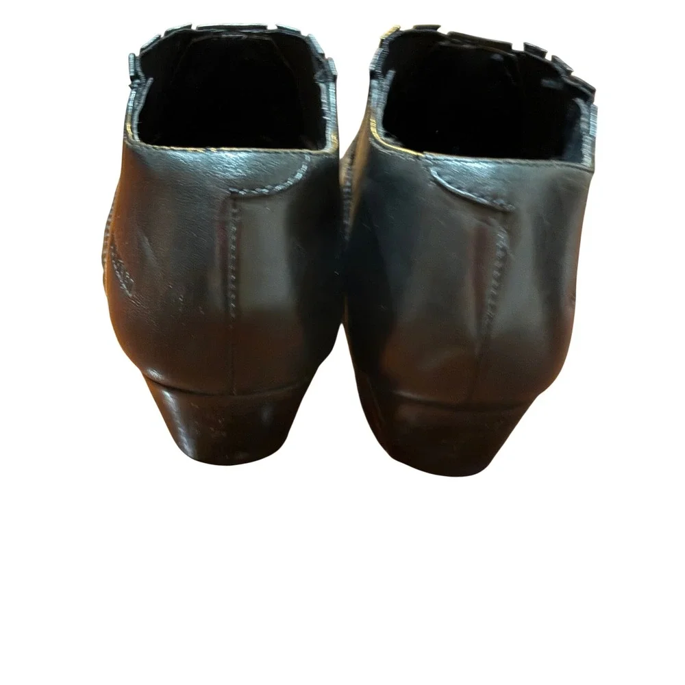 Durango, Gothwetern RD3520 Womens Black Leather Western Ankle Boots Pointed Toe